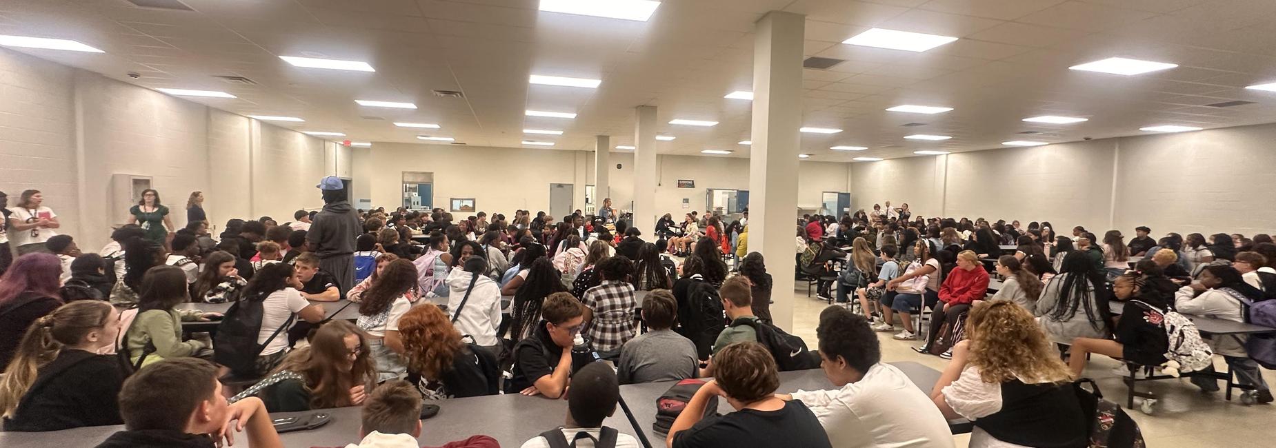 Students at class meeting