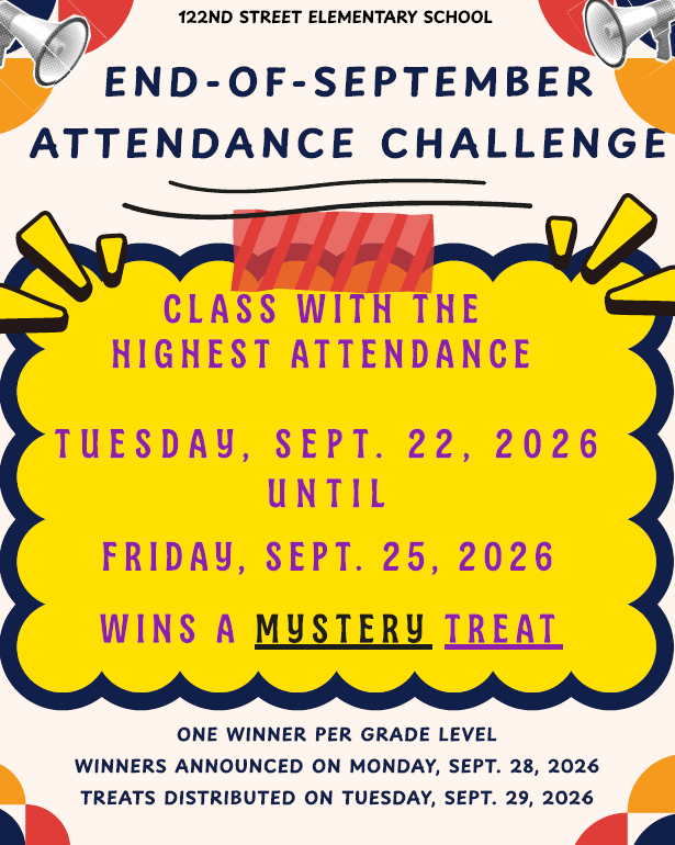Flyer highlighting the end of the month attendance challenge