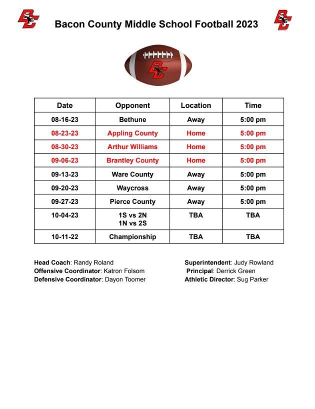BCMS Football – Football – Bacon County School District BCMS Football – Football – Bacon County School District