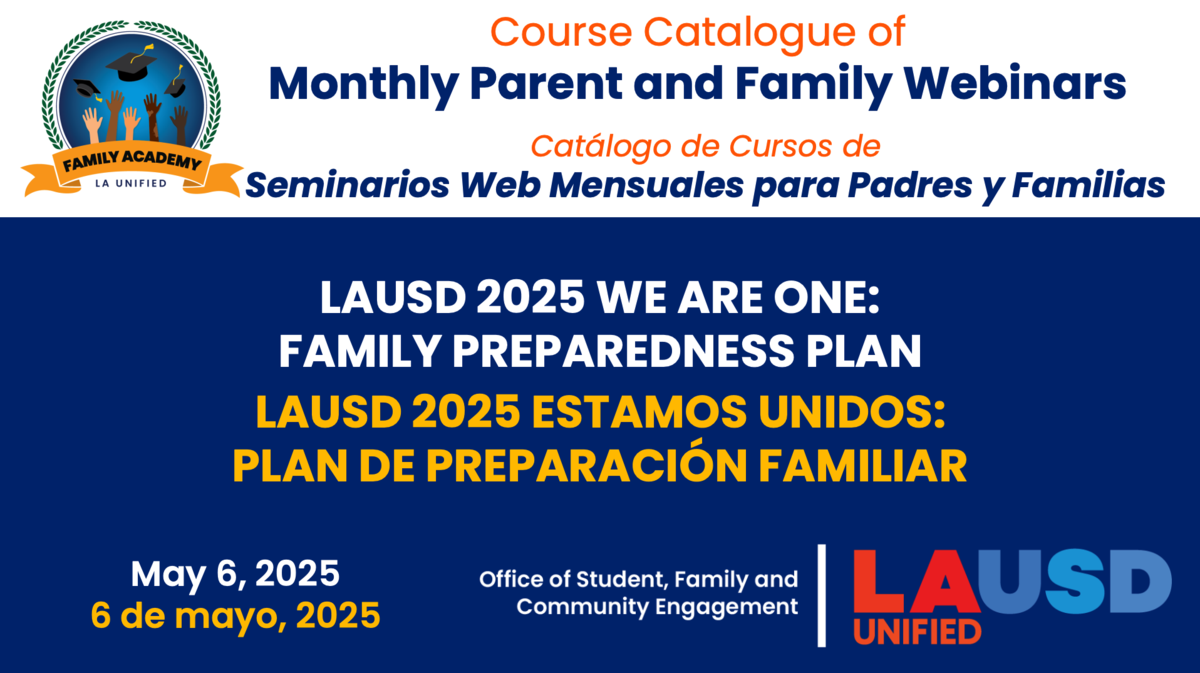 WE ARE ONE: Family Preparedness Plan