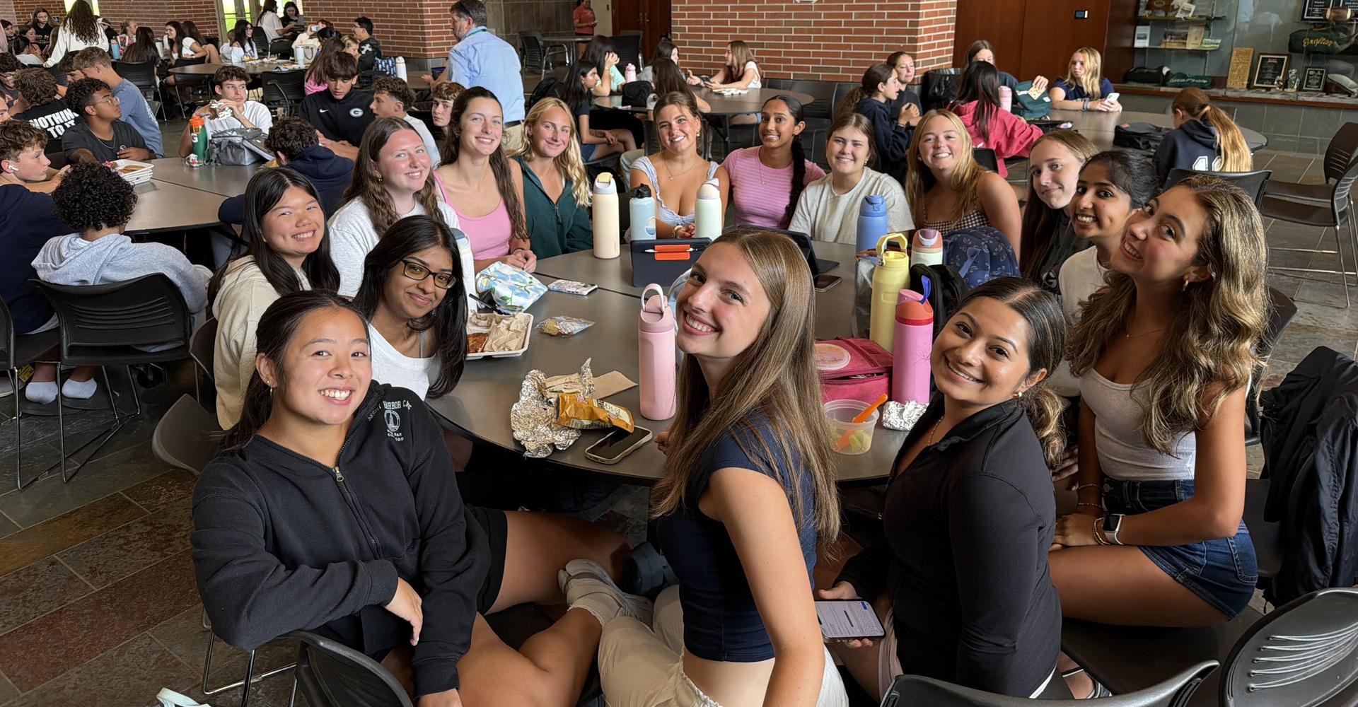 students at lunch