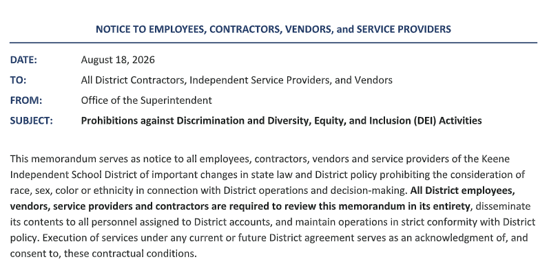 SB 12 DEI Notice Featured Photo