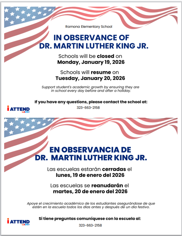 MLK Holiday Bilingual