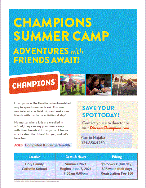Champions Summer Camp at HFCS Featured Photo
