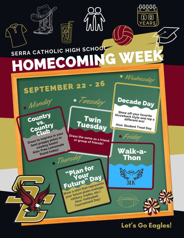 2025 Homecoming Week Activities Flier