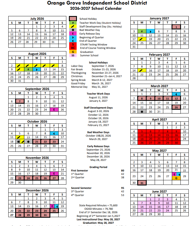 2026-2027 Academic Calendar Featured Photo
