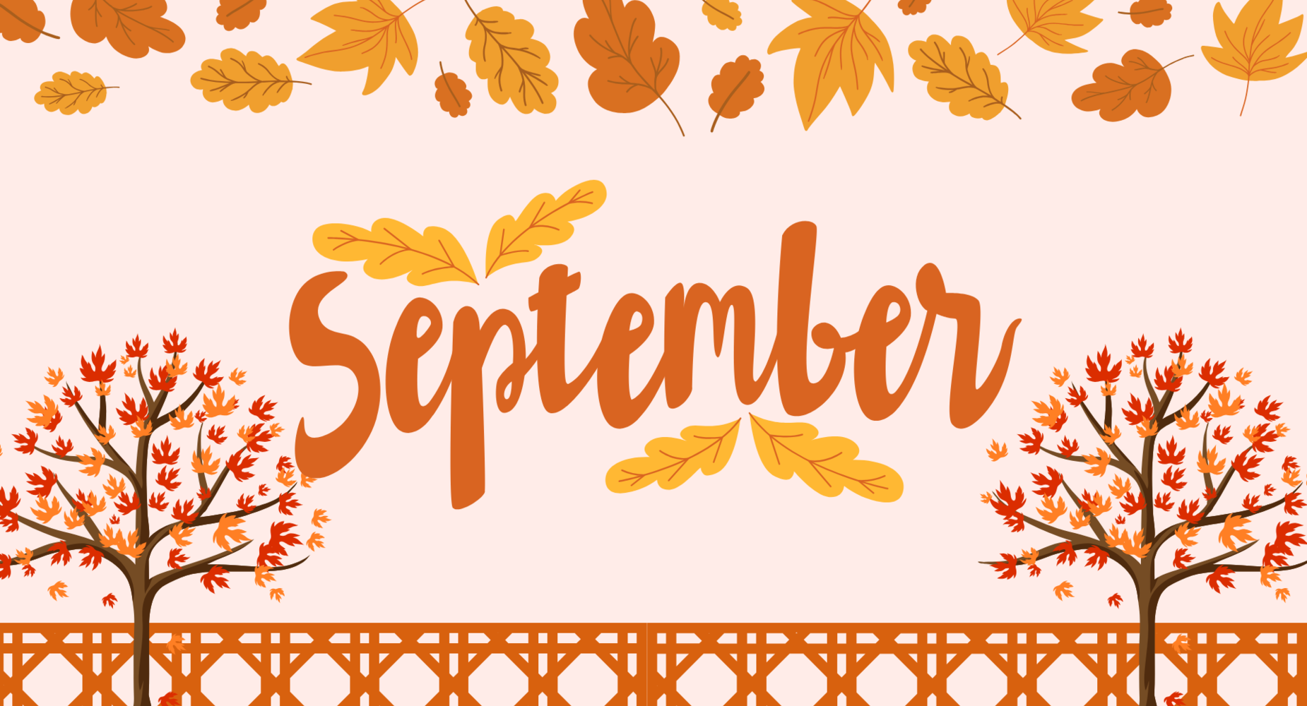 September with leaves and trees.