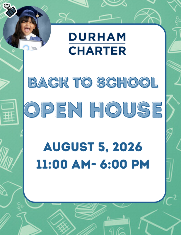 Please save the date!   Back to School Open House is August 5 from 11:00am-6:00pm.   Meet your teachers, tour the buildings, complete required documentation and mingle with classmates!