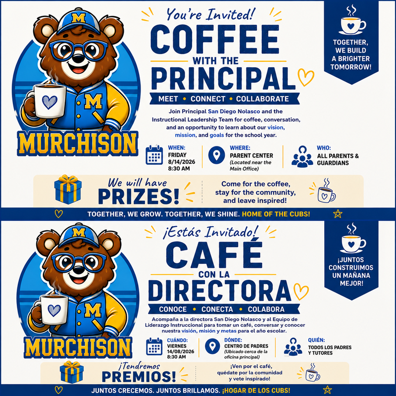 Coffee with the Principal 8/14/26