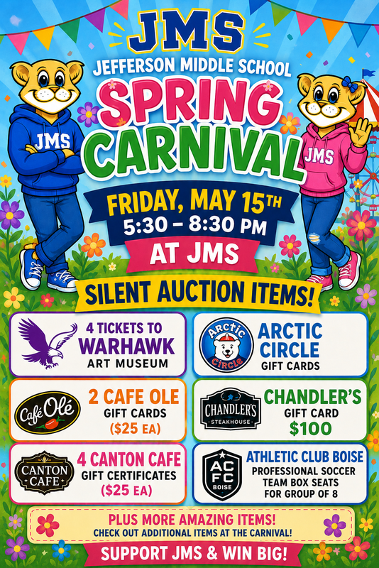 Carnival on Friday Evening at JMS! 5:30-8:30 p.m. Thumbnail Image
