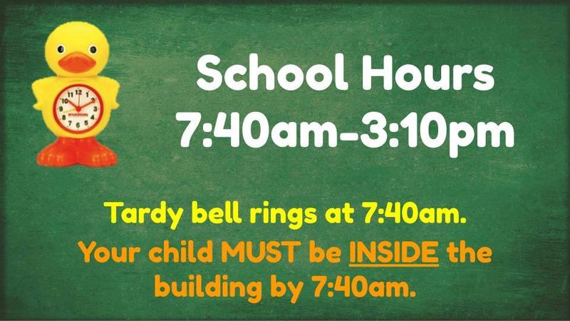school hours 7:40-3:10