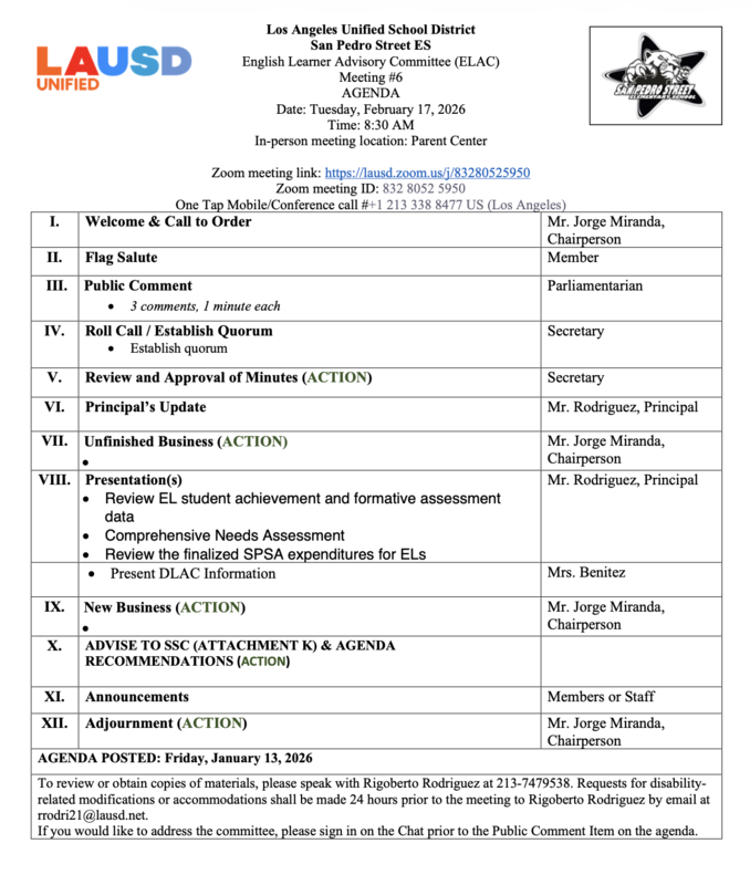 Agenda