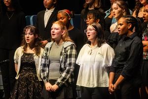 The 8th grade choir performs