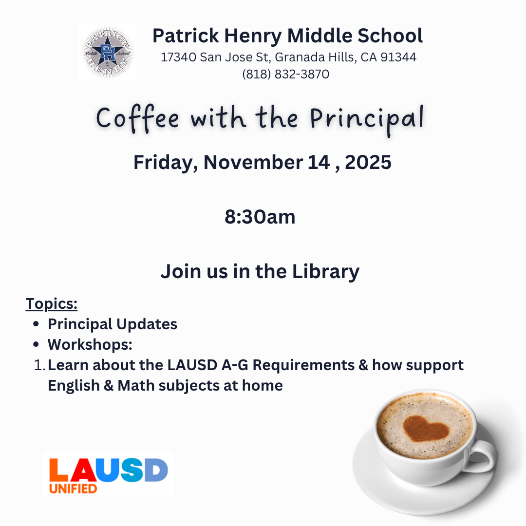 coffee with the principal