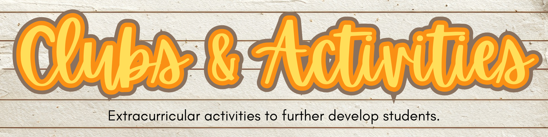 Clubs & Activities Banner