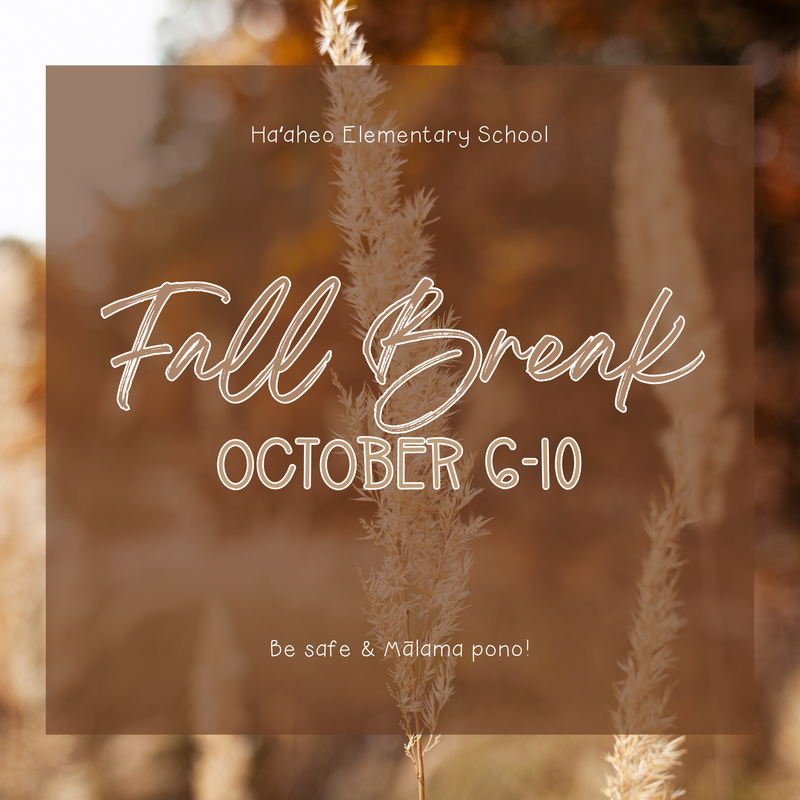 Fall Break: October 6-10 Featured Photo