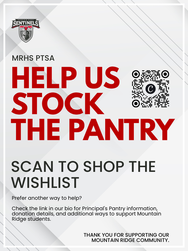 Help us stock the pantry - MRHS Principal's Pantry