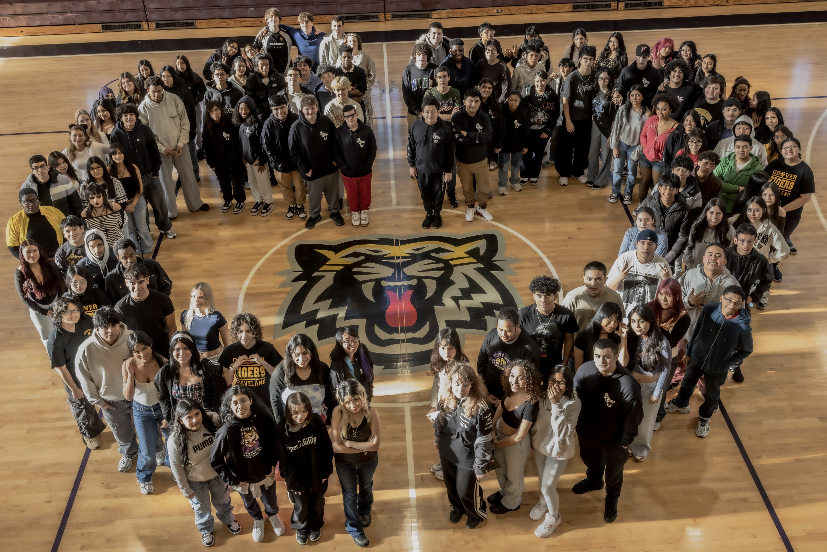 Students Create a Heart from all students at GCHS