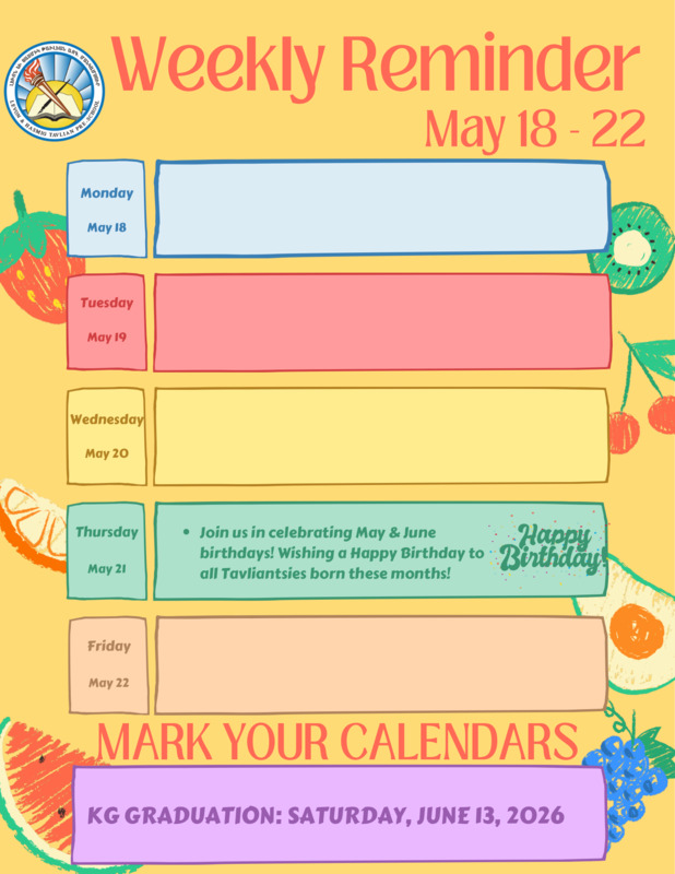 Weekly Reminder Featured Photo