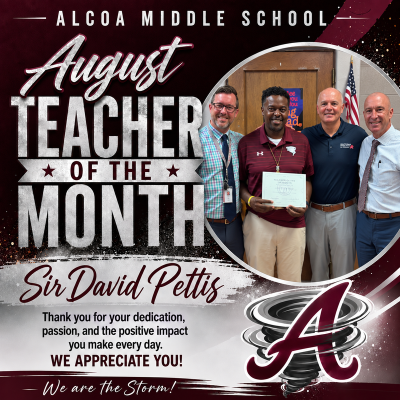 August Teacher of the month
