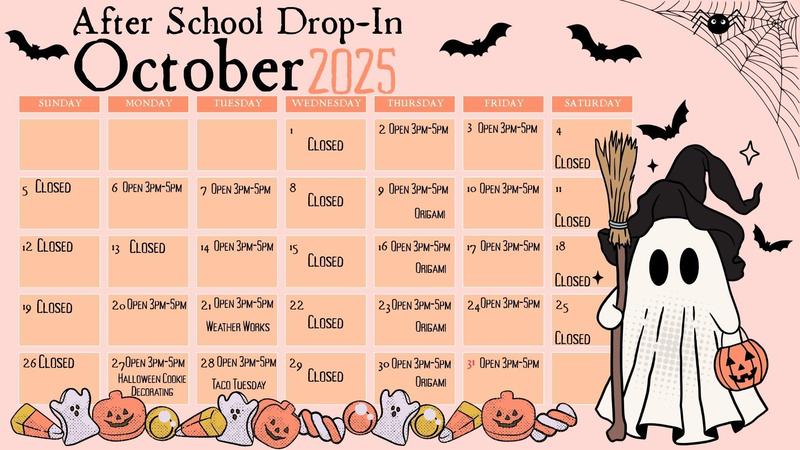 Trinity Church "Drop In" Schedule for October
