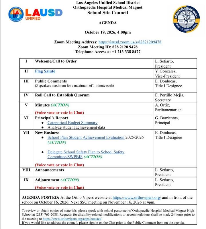 School Site Council / Consejo del Plantel Escolar Featured Photo