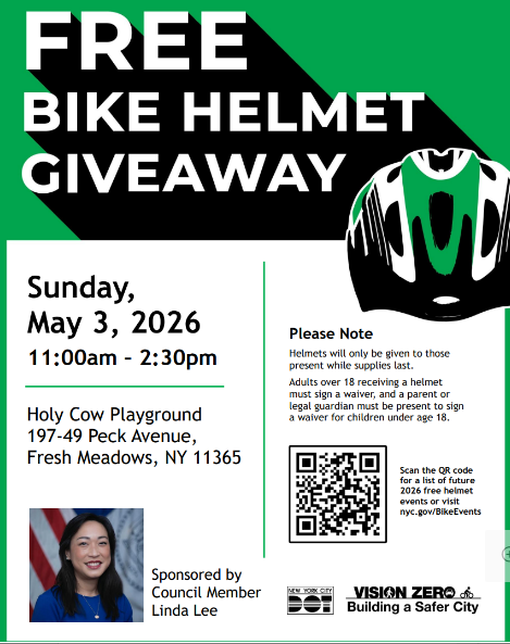 Information on the free bike helmet giveaway