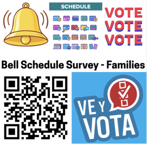 QR code to take bell schedule survey