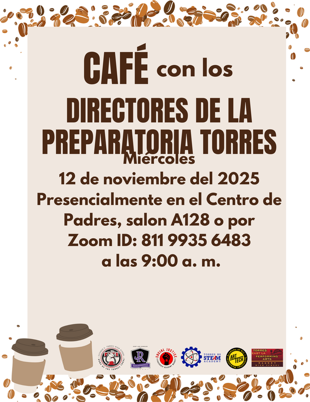 coffee with the principals flyer spanish