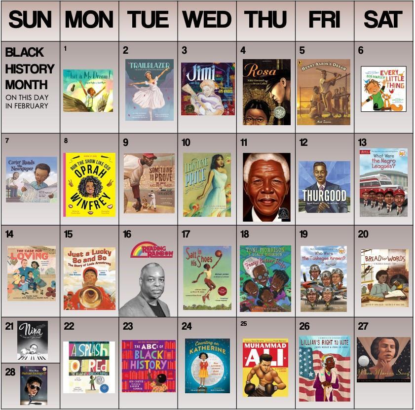 Black History Month Calendar Template