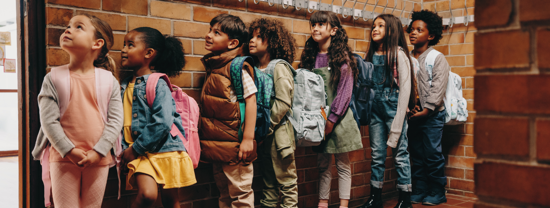 children in line