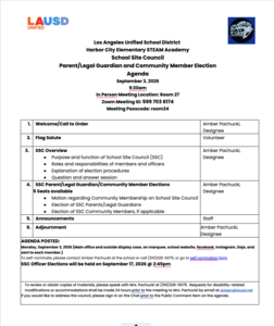 SSC Agenda