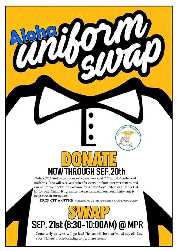 Donate Gently Used Uniform items! Join us on Friday, 9/21 for a Uniform Swap Event for Parents! Featured Photo