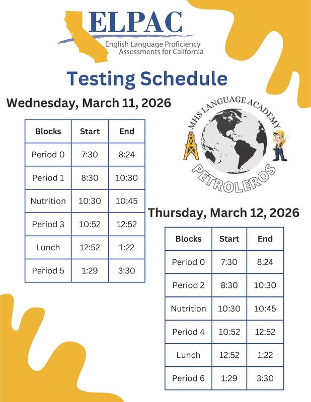 school schedule times for block schedule