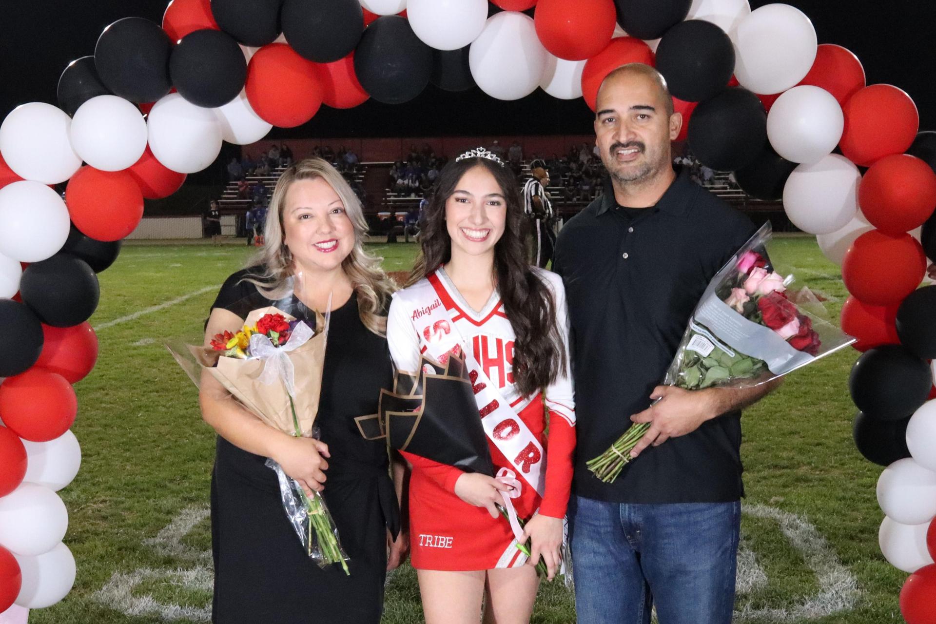 seniors and their escorts celebrating senior night