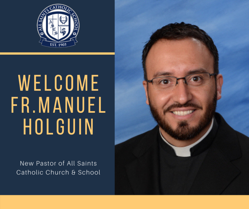 A picture of our new pastor, Fr. Manuel