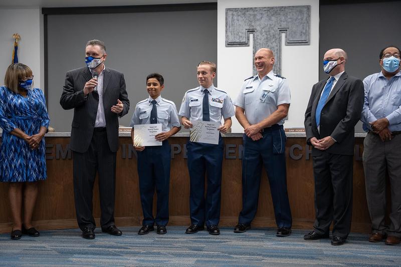 Temple HS Air Force JROTC recognized with Resiliency - COVID-19 Award