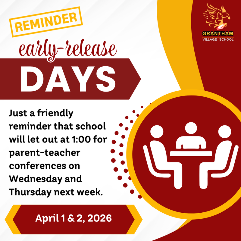 Parent-teacher conferences April 1 & 2, 2026