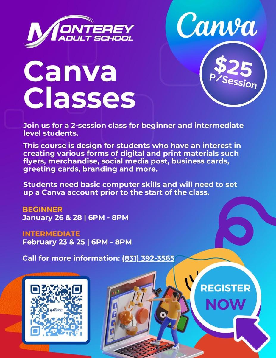 canva class flyer