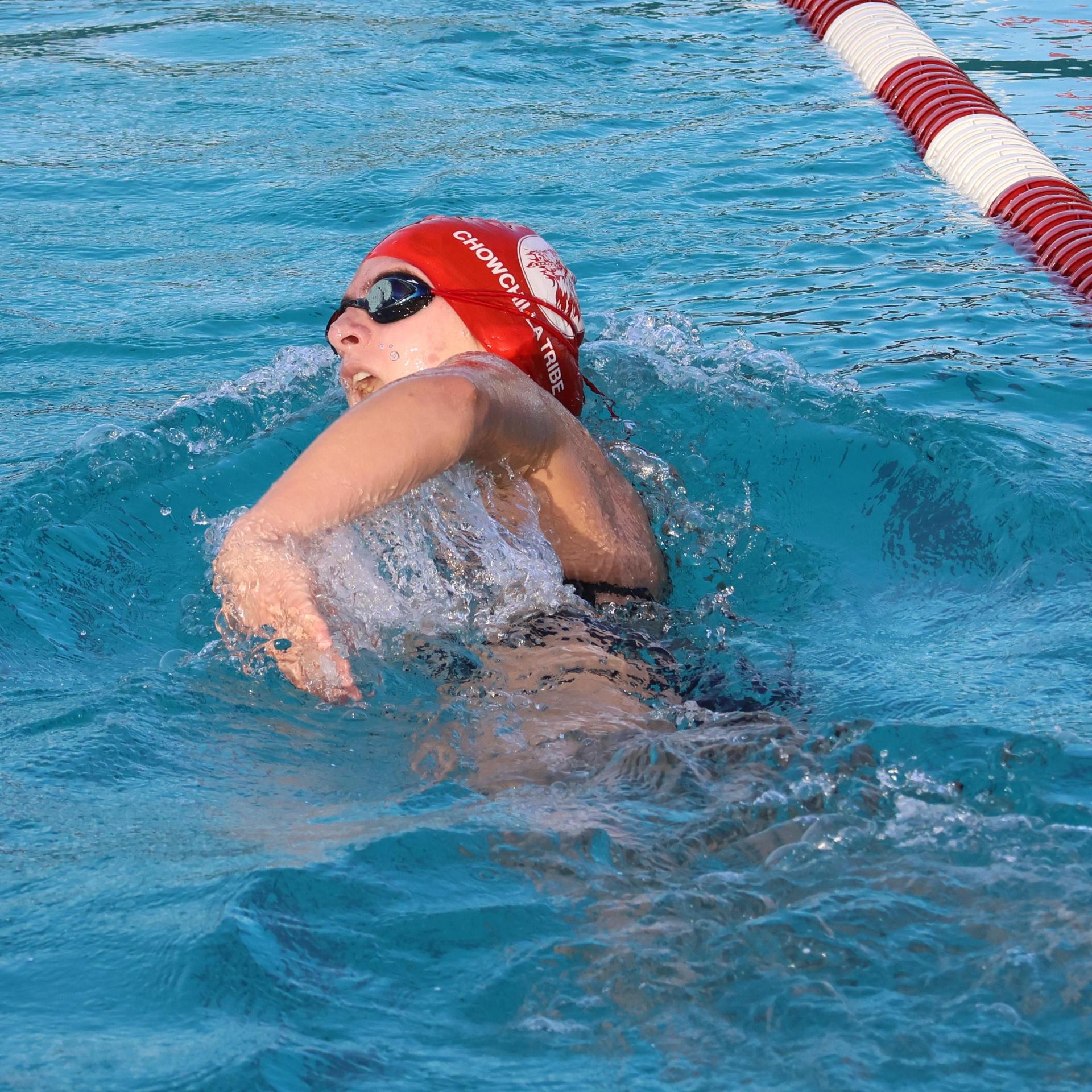 Hailey Sandlin swimming