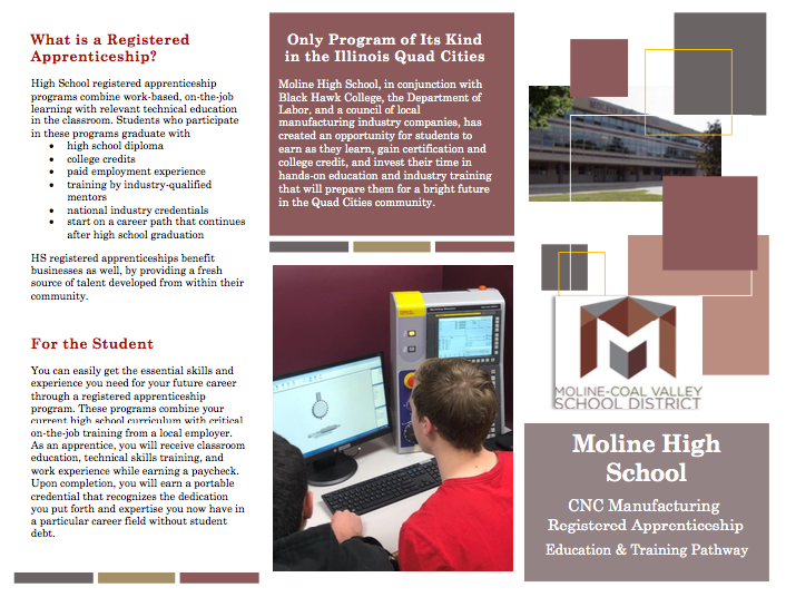 Moline High School CNC Manufacturing Registered Apprenticeship Featured Photo