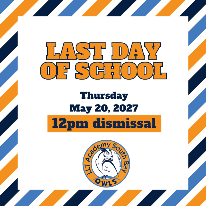Last Day of School: Noon Dismissal