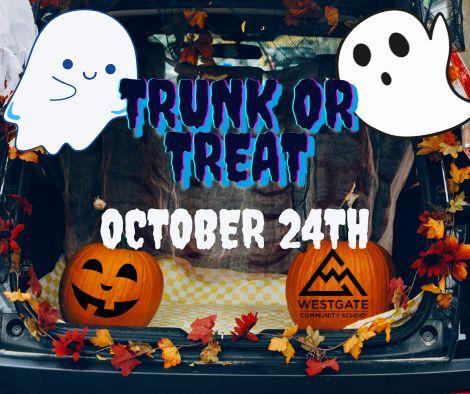 Ghosts and pumpkins for Trunk or Treat - October 24th