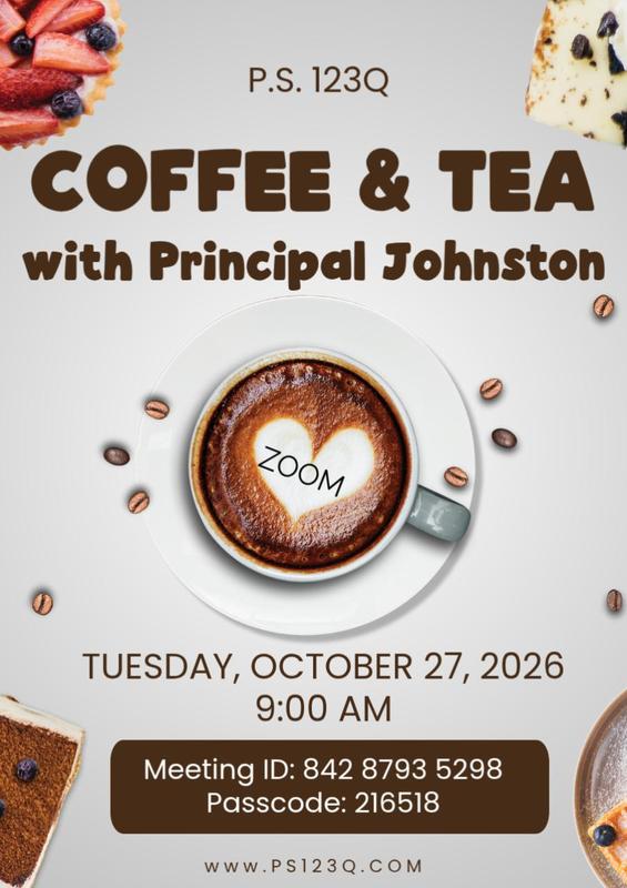 Coffee and Tea with Principal Johnston