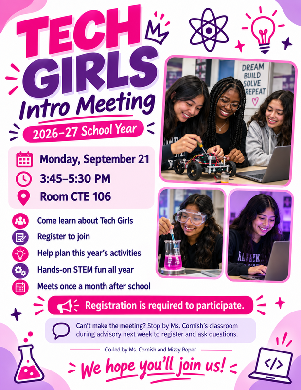Tech Girls Intro Meeting information