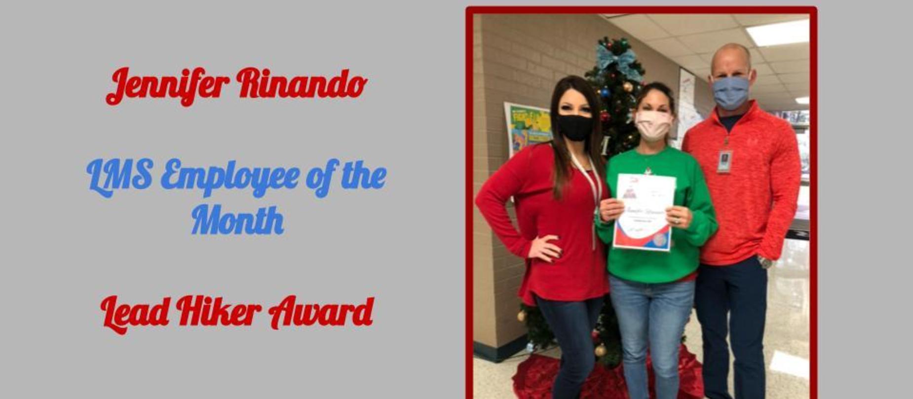 Employee of the Month Jennifer Rinando