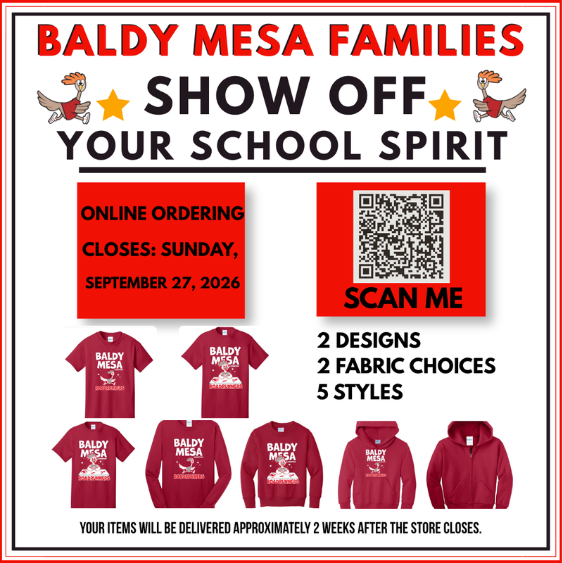 ROADRUNNER SPIRITWEAR IS HERE! ¡LA ROPA DE ESPÍRITU ROADRUNNER YA ESTÁ AQUÍ! Featured Photo