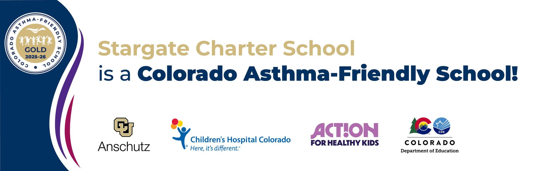 Stargate is Colorado Asthma-Friendly School banner