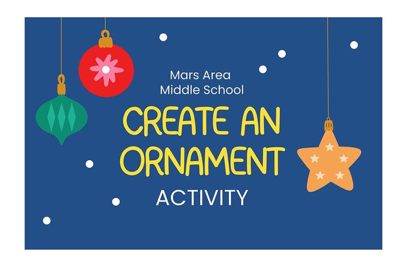 hanging Christmas ornaments on a blue background