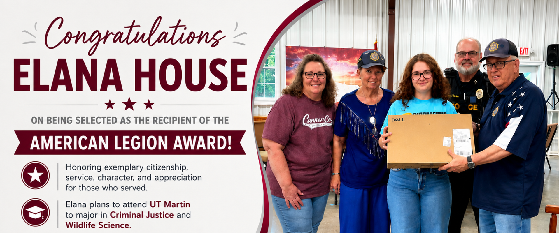 Elana House wins American Legion Award